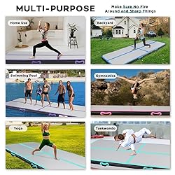 KIKILIVE Inflatable Gymnastics Tumbling Mat 20ft