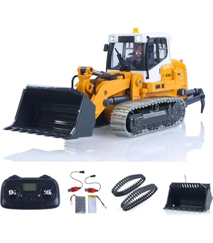 Amazon.com: wheelfun 1:50 RC Electric Lifting Tracked Loader