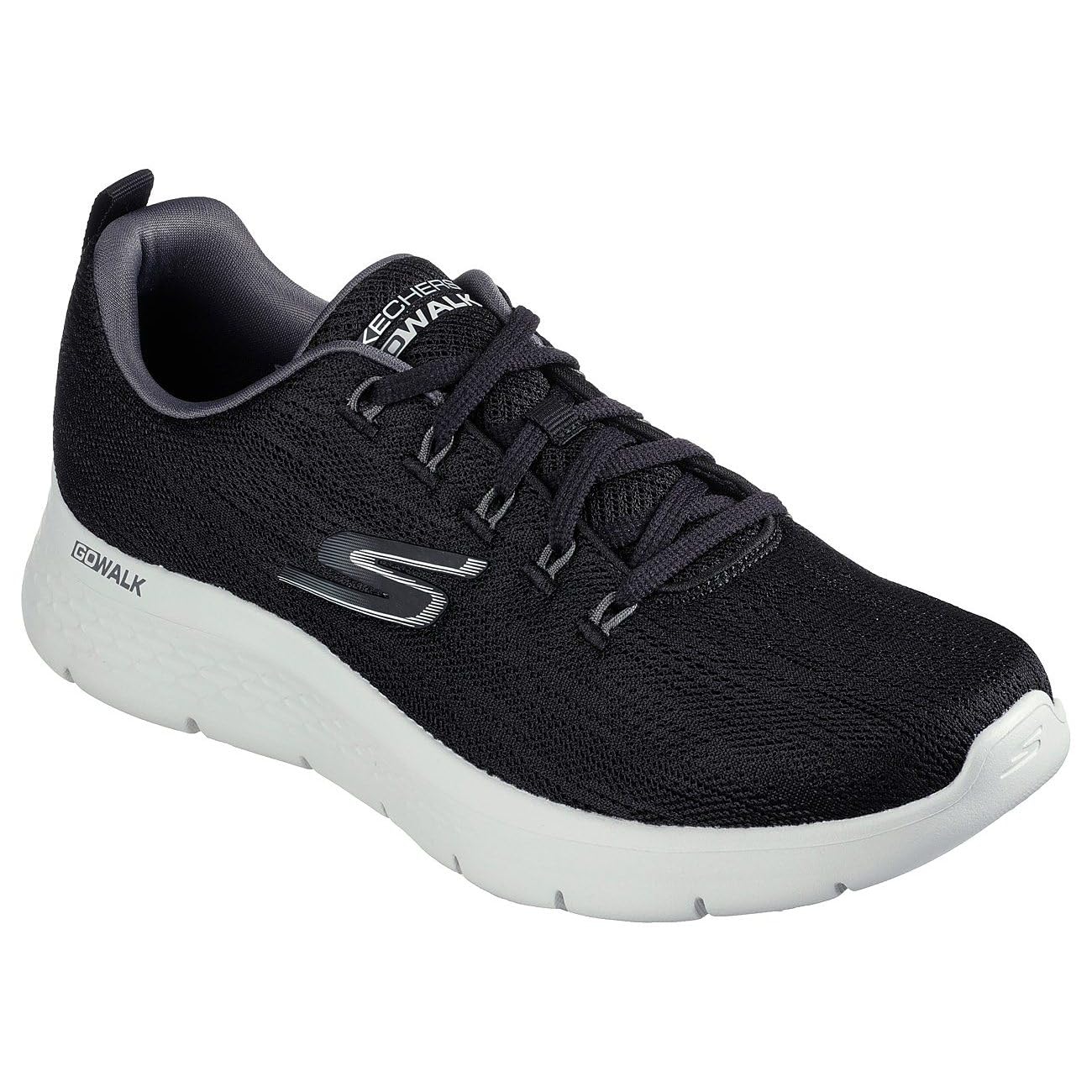 Go Walk Mens Go Walk Flex - Independent Sneaker, Black/Grey, 9.5 Image