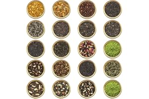 VAHDAM World Top 20 Favourites Tea Sampler Set | Loose Leaf Tea (100+ Cups) | Tea Variety Pack with Green, Herbal, Black & Chai Brew | Vacuum Sealed For Freshness | Christmas Tea Gift Set