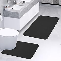 Bosap Bathroom Rugs Set 2 Pieces,Thin Bathroom