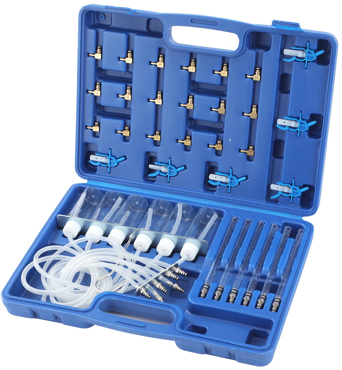 KATSU Tools Diesel Injector Flow Test Meter 6 Cylinder Common Rail Adapter Fuel Line Leak Off Tester Kits Car Truck Tool 449853