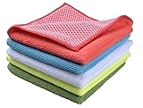SINLAND 5 Color Assorted Microfiber Dish Cloth