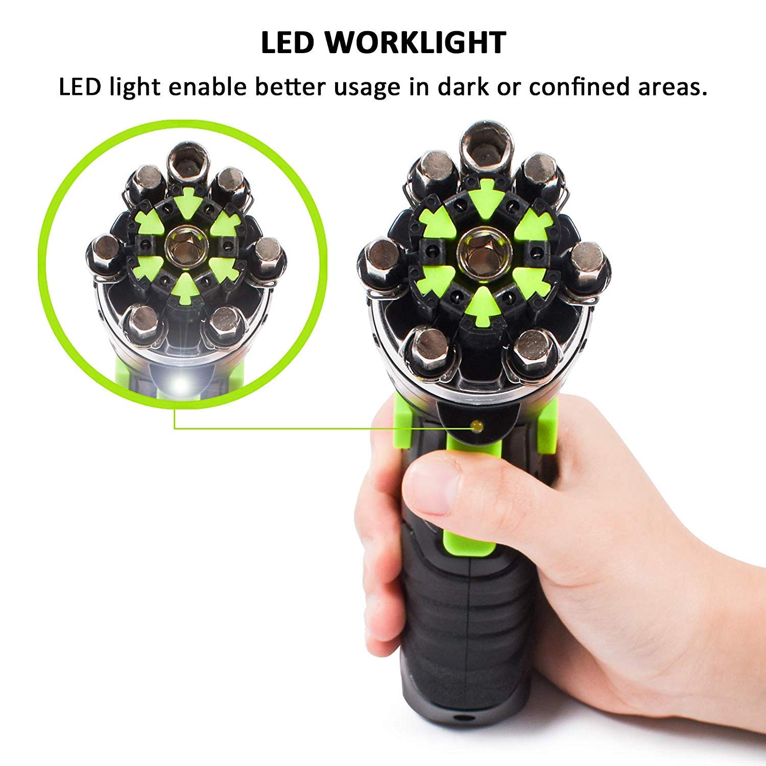 Hawkforce 3.6 Volt Rechargeable Cordless Electric Screwdriver Set 2 Adjustable Position Handle, 2 Phillips, 2 Flathead, 2 Hex Bits and Front LED Light with Bubble Level Fit for Newbies, Experienced