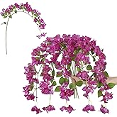 5PCS Bougainvillea Artificial Flowers 41.34" Fuchsia Flowers Long Stem Silk Faux Branches Fake Vines for Wedding Party Home Garden Outdoor Indoor Decoration (Fuchsia)