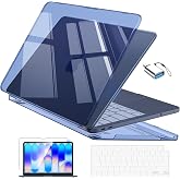 EooCoo for MacBook Neo Case 13 inch 2026, Scratch Resistant, Crystal Indigo | 4 in 1 Kit, Durable, Easy Snap-On, Stays New, Model A3404 (A18 Pro Chip)