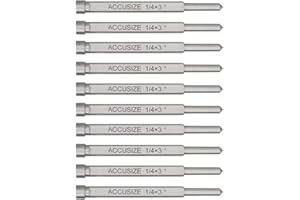 Accusize Industrial Tools 1/4" x 3" Pilot Pins for Annular Cutters, 10pcs/Pack, 0600-0070x10