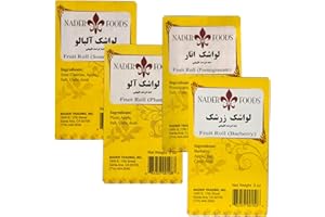 NADER FOOD Nader Mixed Fruit Roll, 3 oz ( All Natural / Pomegranate,Sour Cherry, Sour Plum and Barberry ( Pack of 4 )