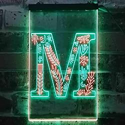 ADVPRO Letter M Initial Monogram Family Name Dual