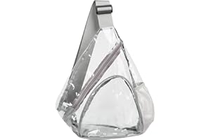 HULISEN Clear Sling Bag, Clear Bag Stadium Approved, Transparent Shoulder Crossbody Backpack Chest Casual Daypack