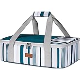 Lifewit Insulated Single Decker Casserole Carrier for Hot or Cold Food, Casserole Dish Carrying Case, Lasagna Holder for Potluck Parties, Picnic and Cookouts, Fits 9"x13" Baking Dish, Green