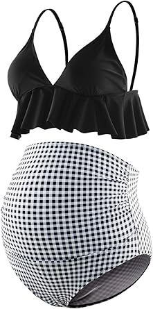 black maternity bikini