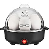 BELLA Rapid Electric Egg Cooker and Poacher with Auto Shut Off for Omelet, Soft, Medium and Hard Boiled Eggs - 7 Egg Capacity