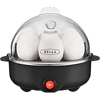 BELLA Rapid Electric Egg Cooker and Poacher with Auto Shut Off for Omelet, Soft, Medium and Hard Boiled Eggs - 7 Egg Capacity