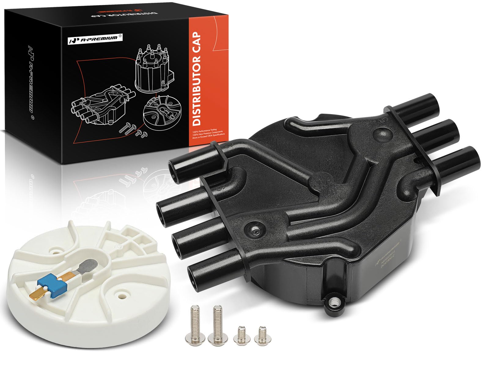 Photo 1 of A-Premium Ignition Distributor Cap Compatible with GMC, Chevy & Isuzu Vehicles - V6 4.3L - Silverado 1500, Sierra 1500, Savana, Express, C/K-1500, Blazer, Hombre, Bravada - 1995-2008