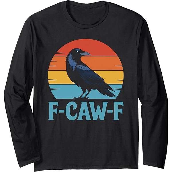 F Caw F Shirt Men Black Crow F-caw-f Funny Black Bird T-shirt F