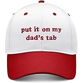 Put It On My Dads Tab Hat, Funny Vintage Trucker Hats Adjustable Cap for Men Women Classic Baseball Cap