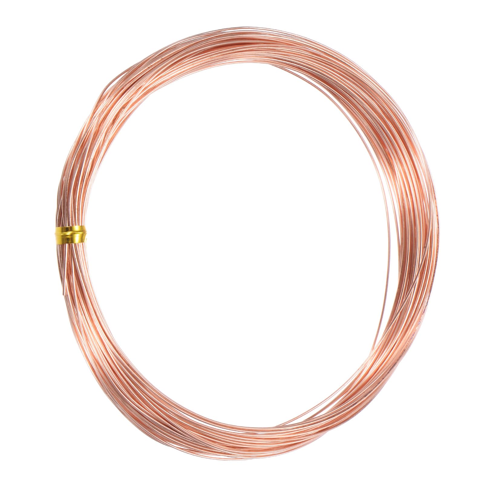 M METERXITY 99.9% Soft Copper Wire, 23 Gauge 49FT Pure Copper Wire for DIY Crafting/Jewelry Making/Gardening Plant/Beading, Craft Wire [0.6mm, 15M]