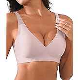 Xcutting Bra for Women Wireless No Underwire Seamless Full Coverage Deep V Bralettes Everyday Comfortable Soft