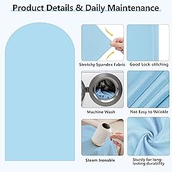 HEMMOTOP 7.2 ft Blue Arch Backdrop Cover