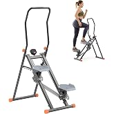 RYGEO Stair Steppers with Resistance at Home Gym, Folding Vertical Climber Cardio Exercise Machine, Stair Climber for Full Body Workout with LED Display
