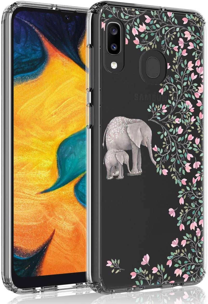 SYONER Clear Phone Case Cover for Samsung Galaxy A20 / Galaxy A30 (6.4", 2019) [Elephant]