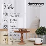 Deconovo Faux Linen Rectangle Table Cloth 59x59in Water Resistant Beige view 7