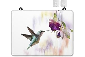 JASAKOO Stove Top Cover for Electric Stove，Groovy Hummingbird Extra Thick Natural Rubber Glass Top Protector, Prevents Scratching, Expands Usable Space 28.5'' x 20.5''