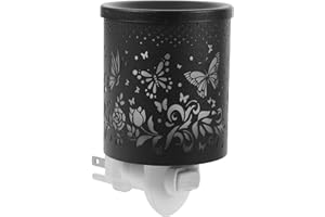 Angoily Electric Scented Wax Burner Metal Aromatherapy Oil Diffuser with Night Light Plug-in Wax Melt Warmer