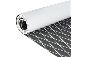 KXKZREN EVA Foam Boat Flooring Decking Sheet 6mm Thick Diamond Anti-Slip Marine Flooring Mat Self Adhesive Deck Pad for Bass Boat Yacht Motorboat RV Cooler Tops, 74.8"x27.6" / 93.8"x43.9"