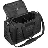 45L Large Duffle Bag for Men & Women, Tactical Military Duffle Bag for Travel Weekender, Gym Bag, Large Sports Bag for Hockey Football Baseball Soccer Basketball & Team Training, Black