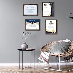 HORLIMER 8.5 x 11 Picture Frame Set of 15, Brown