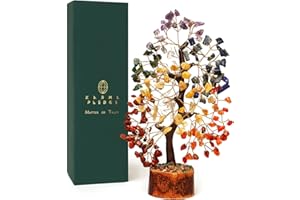 KARMAPLEDGE Crystal Trees, 7 Chakra Healing Crystals Tree of Life, Home and Office Desk Decoration, Handcrafted Crystal Décor Feng Shui Money Bonsai Tree for Postive Energy, Good Luck Gifts for Women & Mens