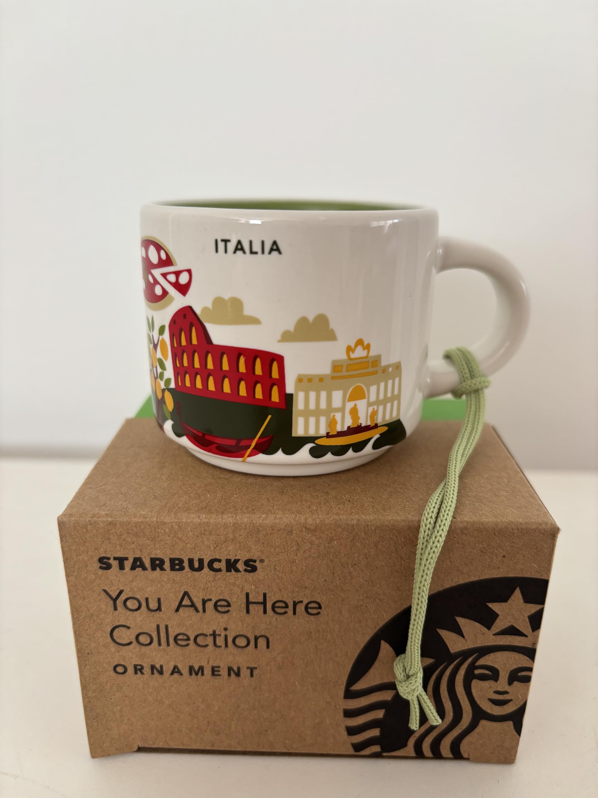 Starbucks Italy 'You Are Here' YAH Espresso Shot Coffee Ornament Mug 2oz