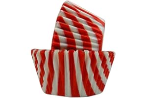 Regency Wraps Greaseproof Baking Cups, Red and White Stripes, Standard, 40 Count
