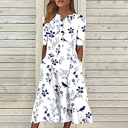 Midi Sundresses for Women Women's 2024 Casual