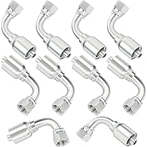 10-Pack 3/8 JIC 37° Female 90° Elbow Fittings – Hydraulic Hose Connectors, Carbon Steel