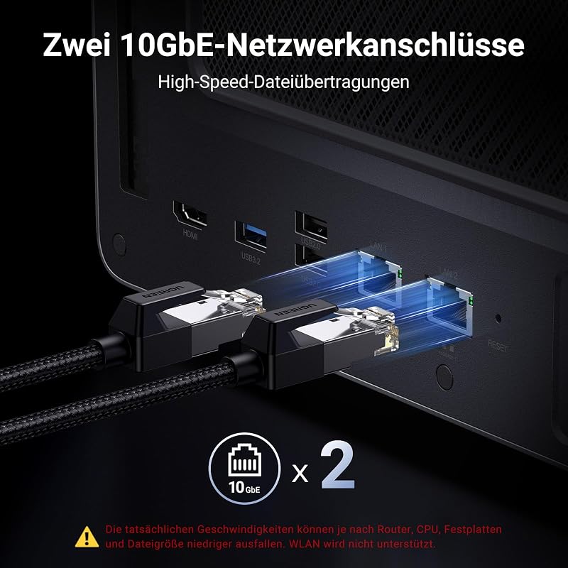 NASync DXP6800 Pro 6 Bay NAS für Teams und Unternehmen (ohne HDD)