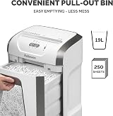Fellowes FS-12C Cross-Cut Shredder 12 Sheets 19L Pull-Out Bin 20 Min UK view 6