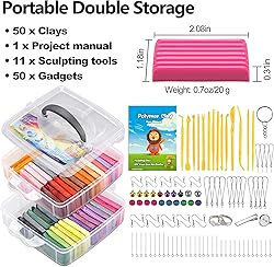 CiaraQ Polymer Clay Starter kit, Oven Bake Modeling