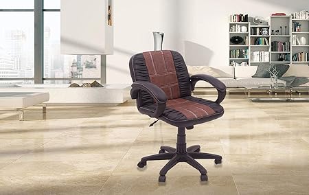 DZYN Furnitures Baxtonn Executive Office Chair in Crushed Brown Leatherette