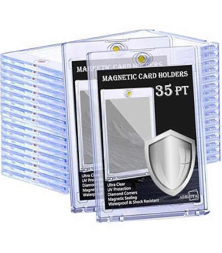 12 Protège-cartes Magnétiques 35PT – Acrylique Transparent, Anti-UV, Pour MTG, Pokémon, Sport