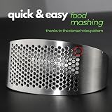 Clove Premium 18/8 Stainless Garlic Press Rocker with Silicone Peeler view 6