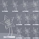 Bucherry 10 Pcs Employee Appreciation Awards for Coworker Acrylic Thank You Trophy May You Be Proud of The Work You Do Sign Prizes Retirement Goodbye Farewell Gift for Women Men(Elegant)