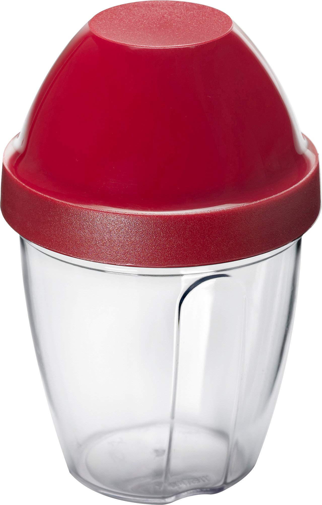 Westmark Mixing And Shaker Cup With Removable Mixing Disc, Volume: 0.25 L, Height: 12.8 cm, Plastic, Bpa-Free, Mix-Ei, Colour: Clear/Red, 30892270