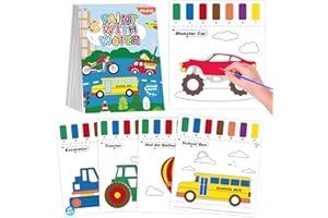 ALUABI Paint with Water Books for Kid, Traffic Watercolor Coloring Art Craft Kit, Painting Book Gifts for kid Age 3 4 5 6 7 8, Coloring Art kit for Indoor Outdoor Travel School Home