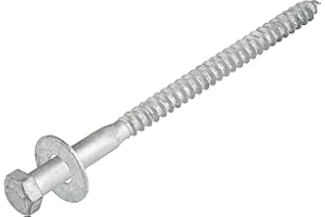 3/8 x 6 (50 Pack) Lag Screw Kit, 50 Screws and 50 washers, Hot Dip Galvanized, Meets ASME B18.2.1 Industrial/Commercial Grade by Makers Bolt