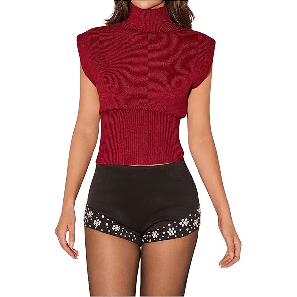 Floerns - Vestido Ajustado Sin Mangas Para Mujer, Cuello Alto