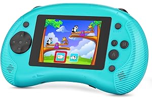 TaddToy Portable Handheld Games for Kids 3.2" Screen Game TV Output Arcade Vibration Gaming Player System Built in 198 Classic Retro Video Games with Rechargeable Battery Birthday for Boys, Girls