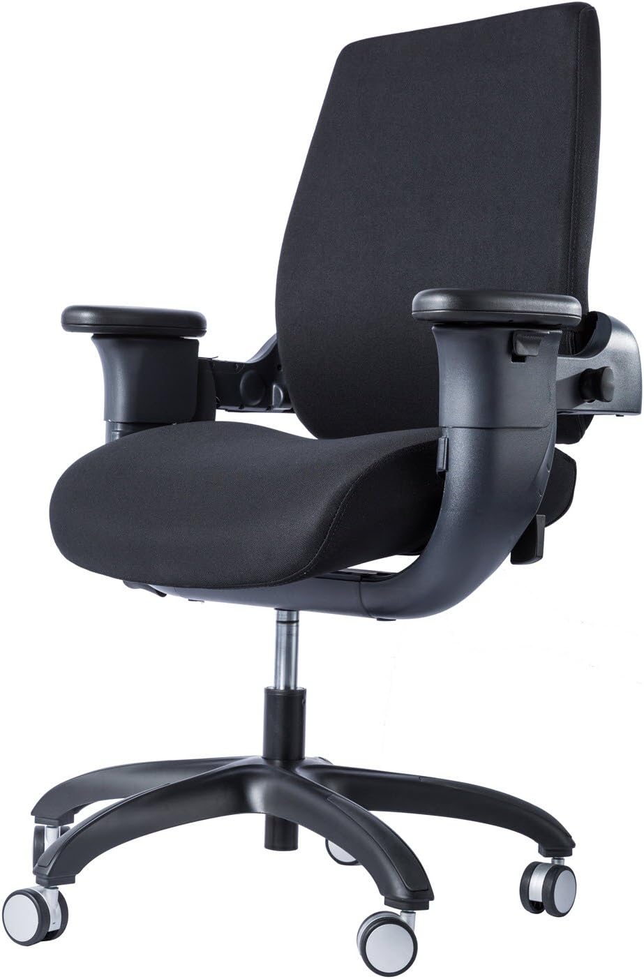 Amazon Com Eureka Ergonomic Office Executive Swing Chair Ergonomic Mid Back Swivel Fully Adjustable Patented Black Fabric Seat Back Furniture Decor